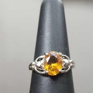 🧨 November citrone birthstone ring 7 925 stamped